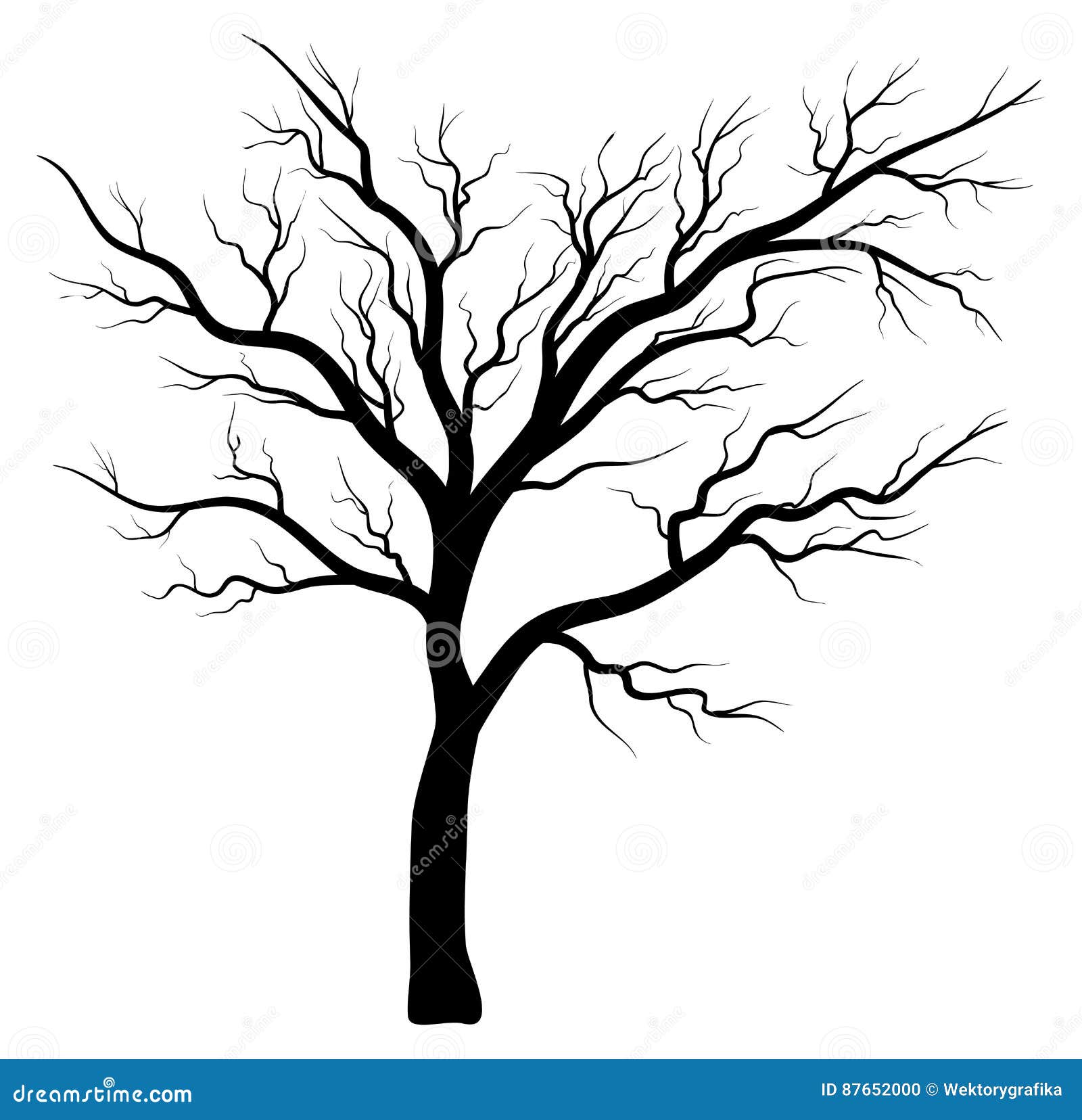 bare tree silhouette   icon .