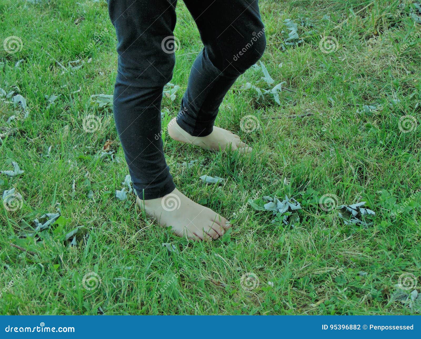 Barefeet stock photo. Image of barefoot, children, plants 95396882