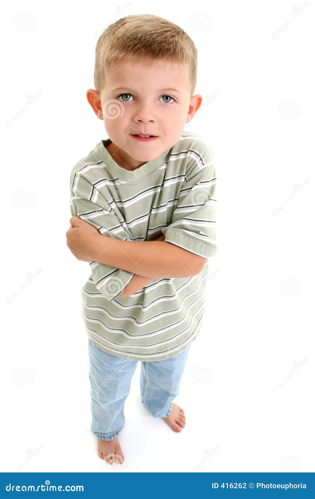 Little Boy Barefoot, Isolated on Stock Image - Image of smile, cheerful:  12463419