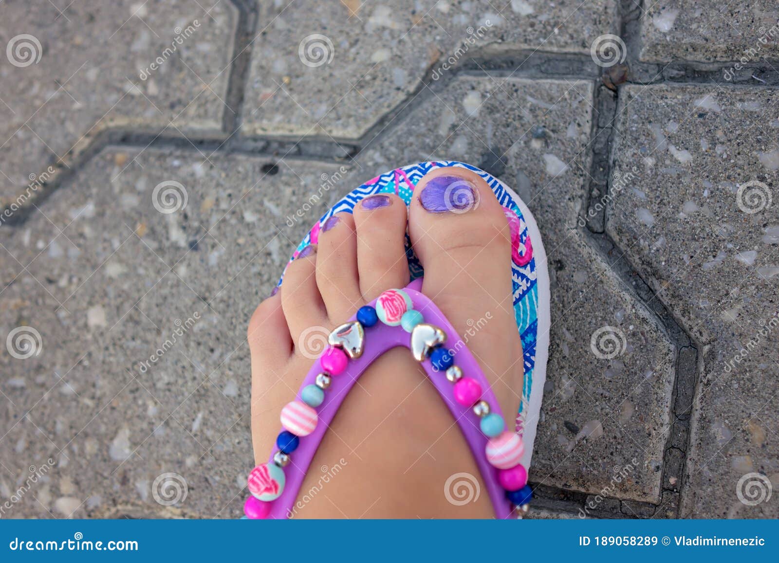 Small in sandals stock Image of small, color -