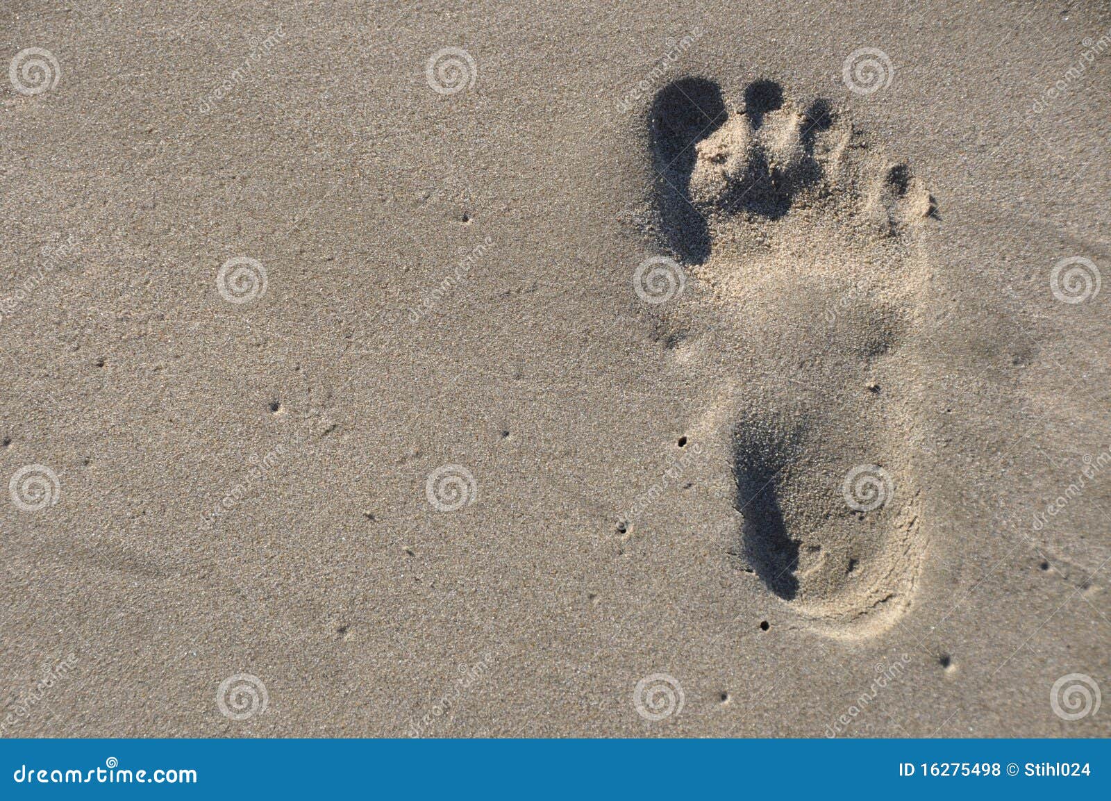 Barefoot Footstep on the Beach Stock Photo - Image of relaxation ...