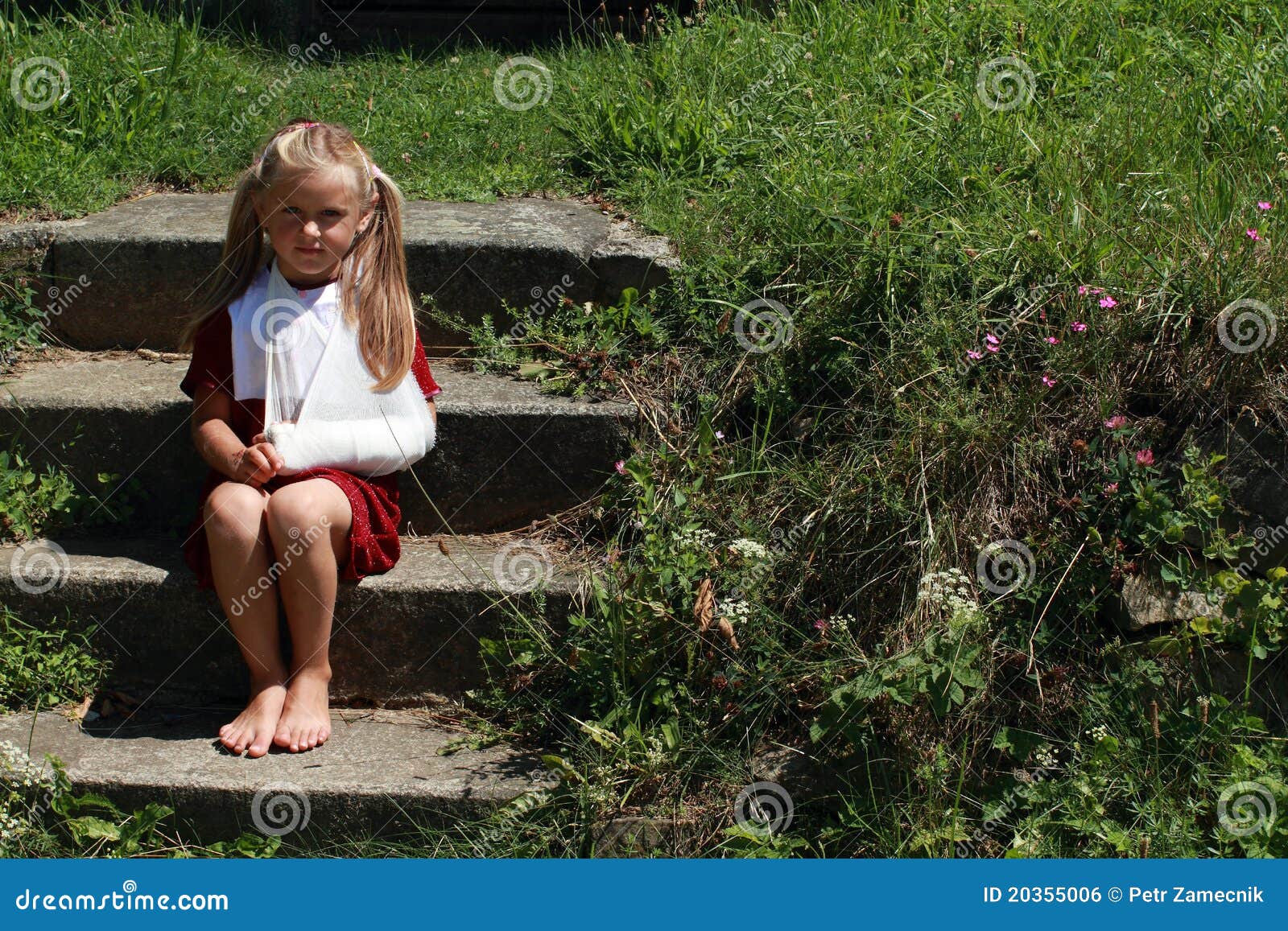 Barefoot Girl Stepping On Young Man Stock Image | CartoonDealer.com