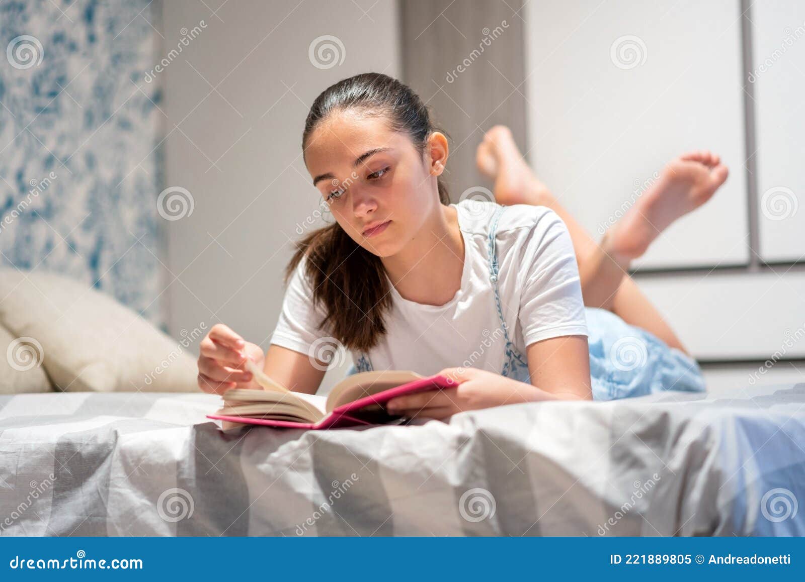 Very Young Teen Girl On The Bed