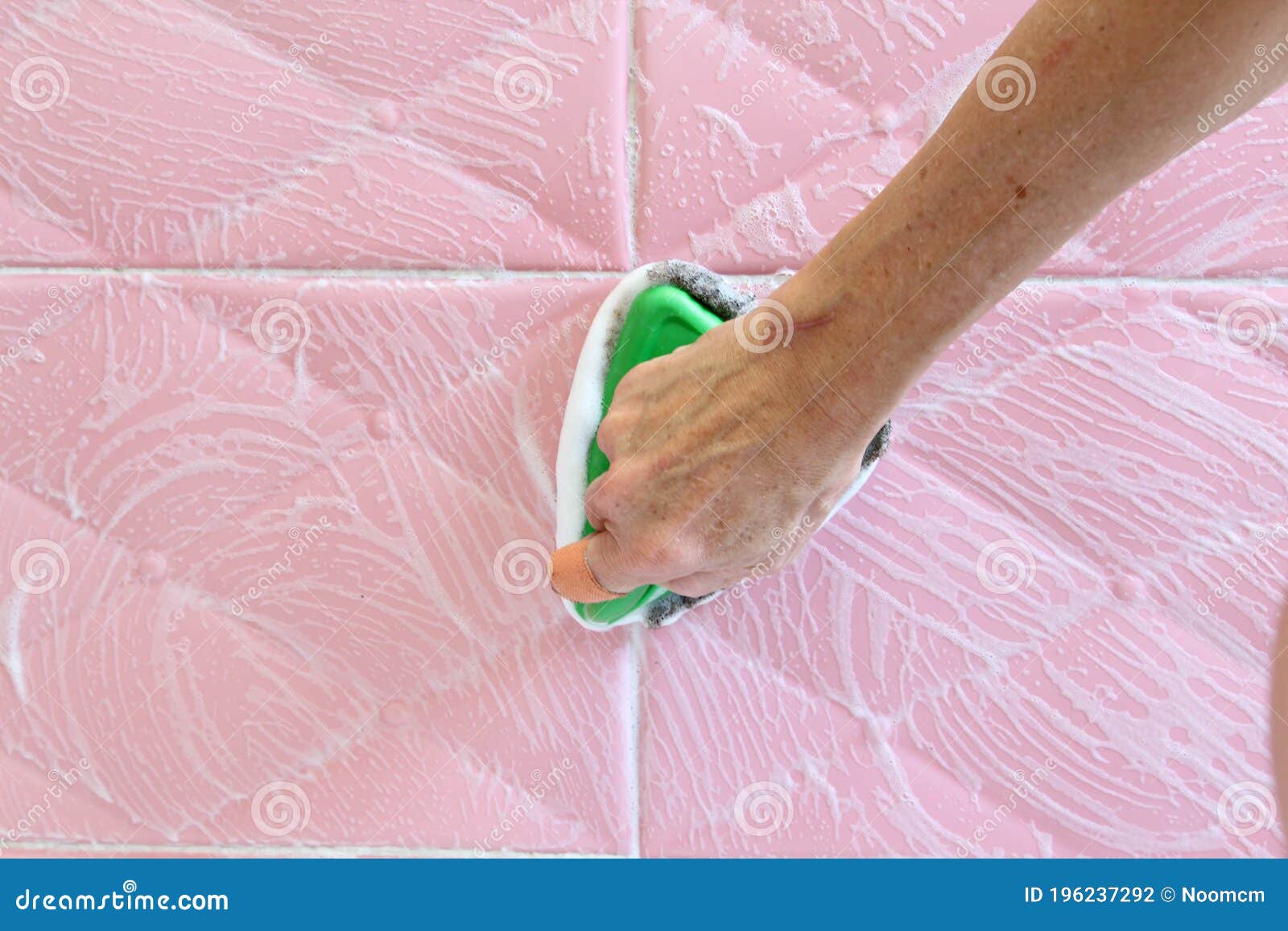 Cleaning ceramic tiles stock photo. Image of tiles, house 196237292