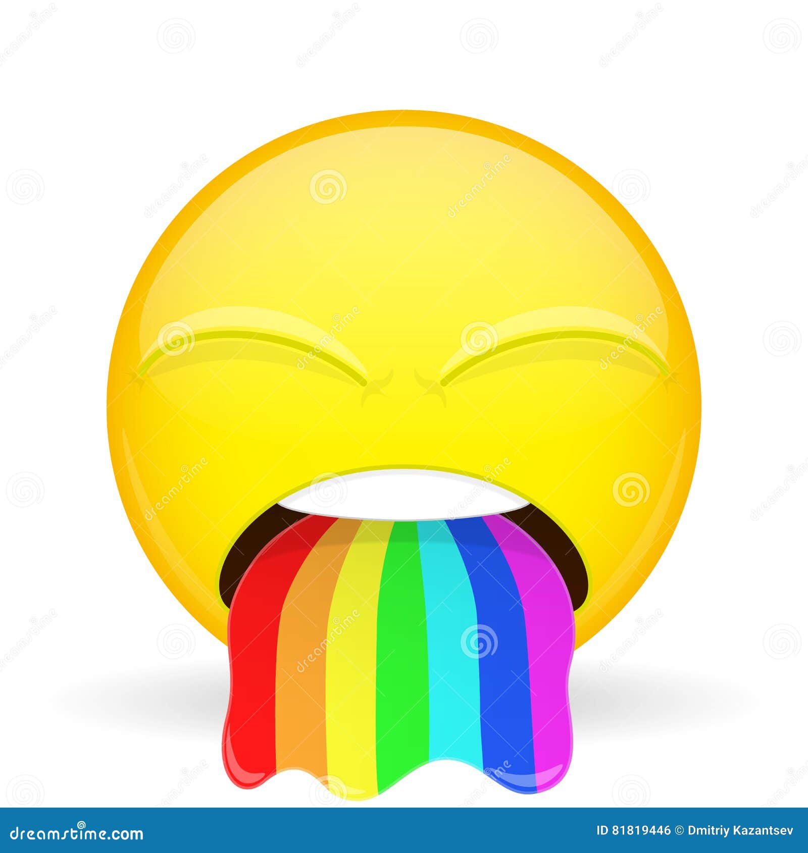 Barf-emoji Gefühl Des Ekels Spucken Regenbogen Emoticon Überlagert, Einfach  Zu Bearbeiten Vektorillustrations-Lächelnikone Vektor Abbildung -  Illustration von zeichen, kotze: 81819446
