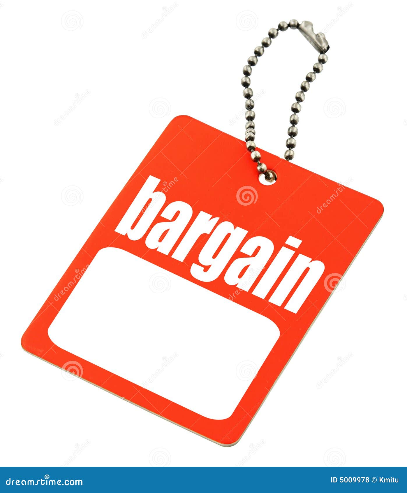 bargain tag with copy space