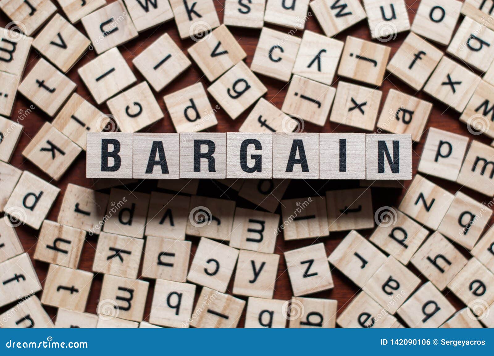 BARGAIN word concept stock photo. Image of concept, english 142090106