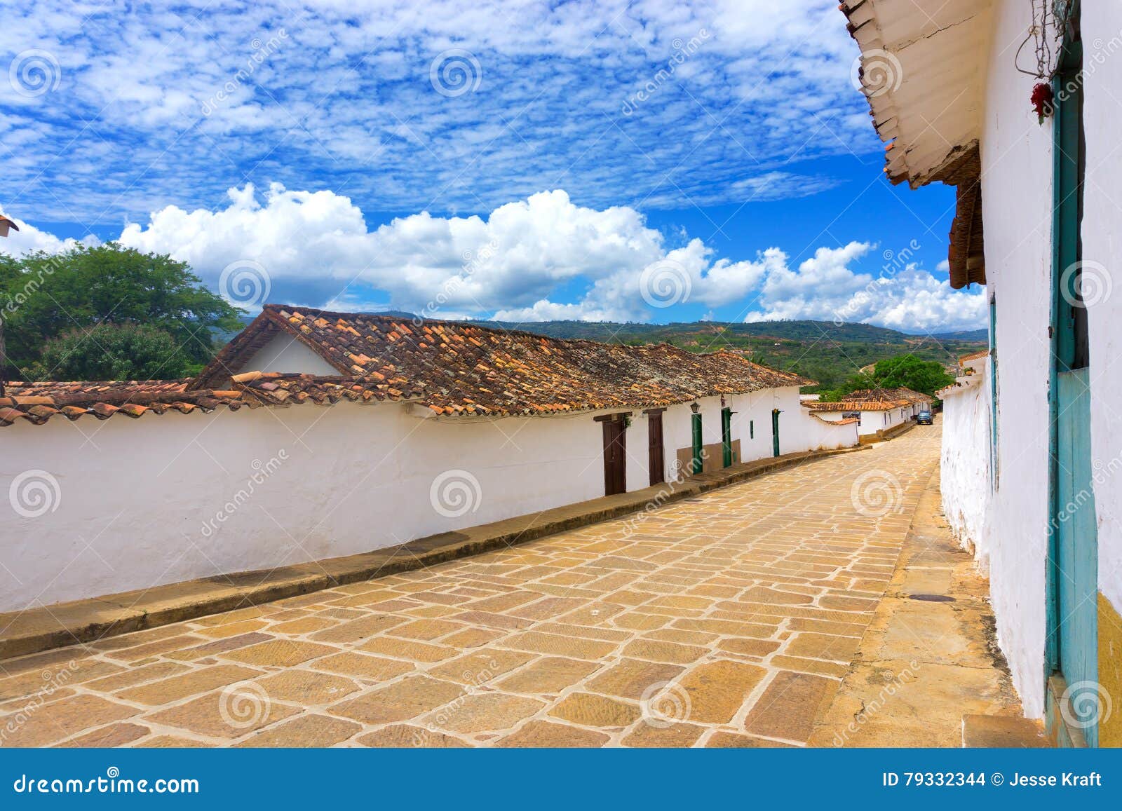barichara, colombia and blue sky