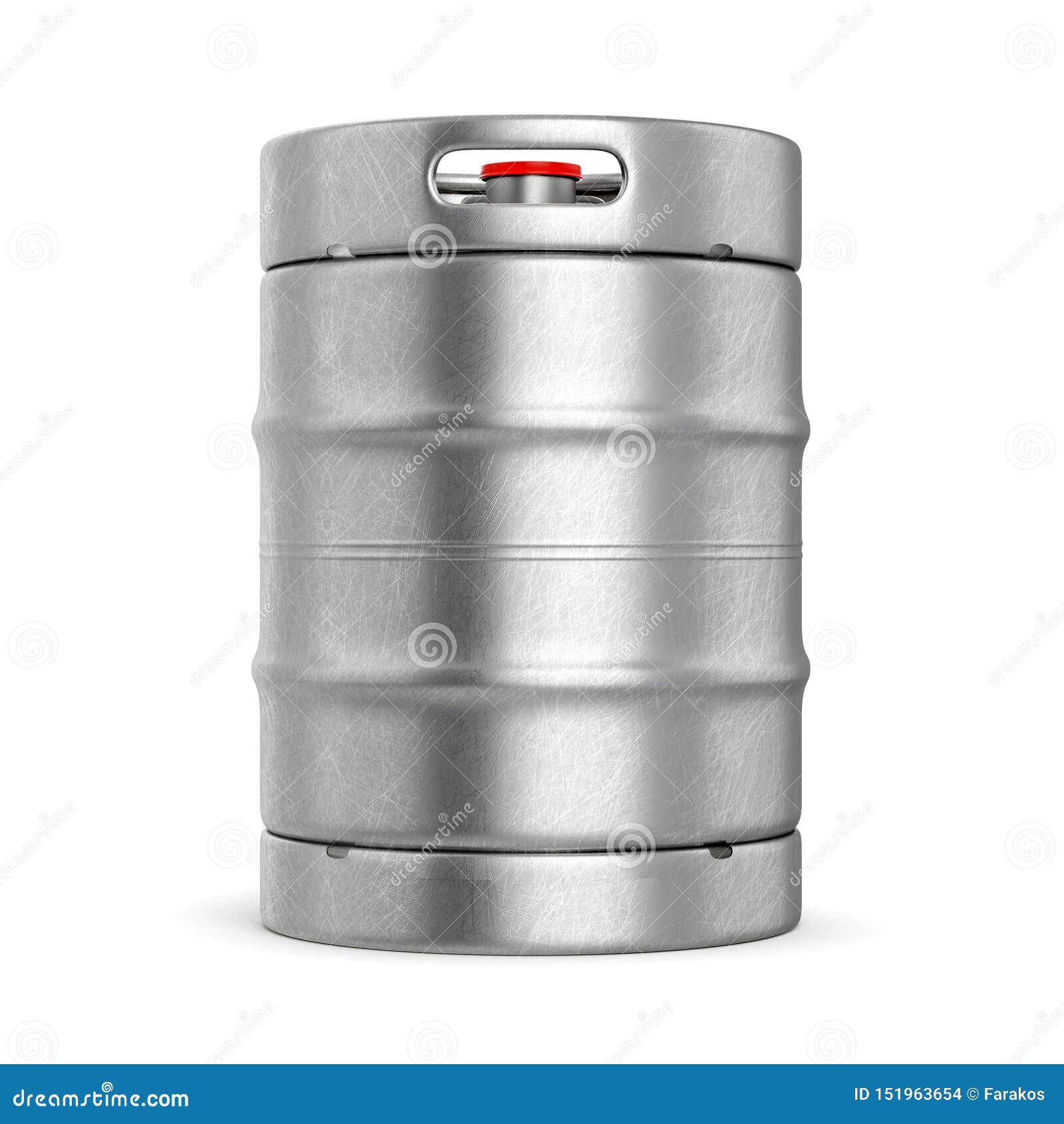 Barile Di Birra Del Metallo Isolato Su Fondo Bianco Illustrazione di Stock  - Illustrazione di sfondo, nessuno: 151963654
