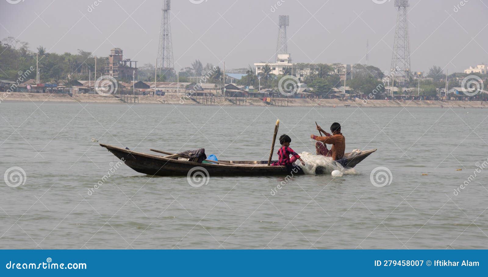 Barisal, Bangladesh, March 12, 2023, Rural Fishermen on a Small Wooden  Boat. Kids Catching Fish on a Small Dinghy Floating on a Editorial  Photography - Image of fishery, ecology: 279458007
