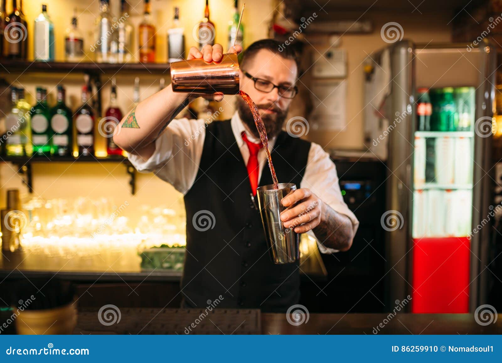 Barkeeper Show Behind Restaurant Bar Counter Royalty Free Stock Photo Barkeeper Show Behind Restaurant Bar Counter Royalty Free Stock Photo