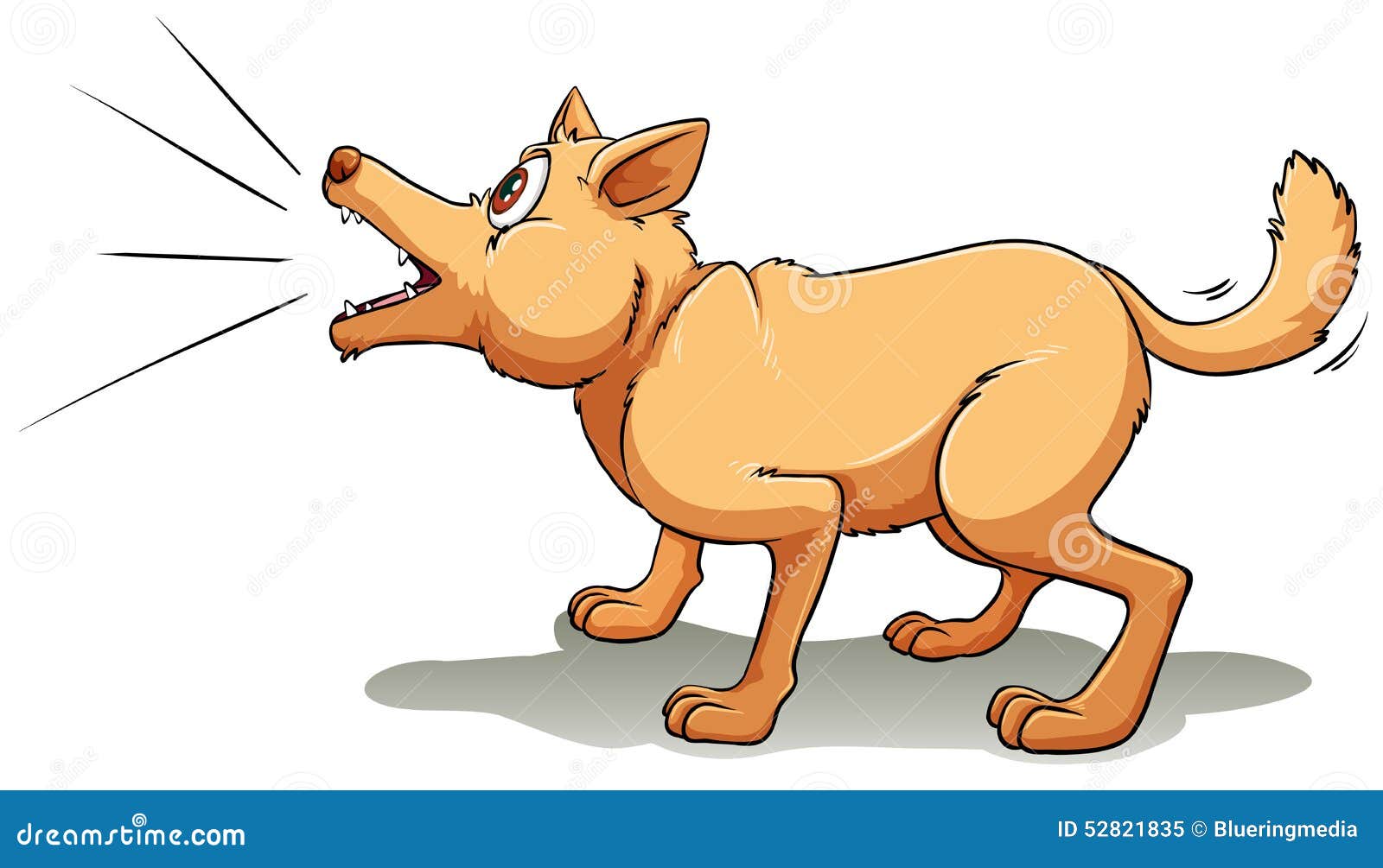 Barking stock illustration. Illustration of playful, alone - 52821835