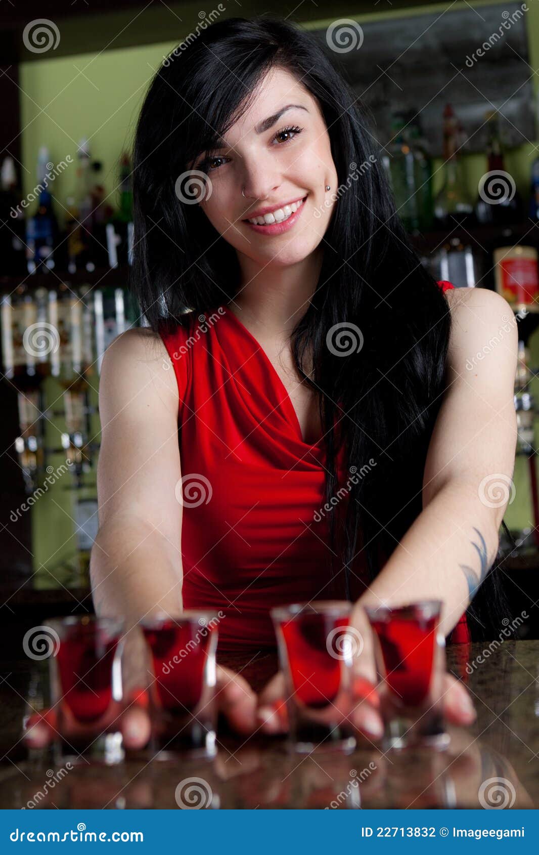 Barmaid stock photo. Image of busy, female, cocktail - 22713832