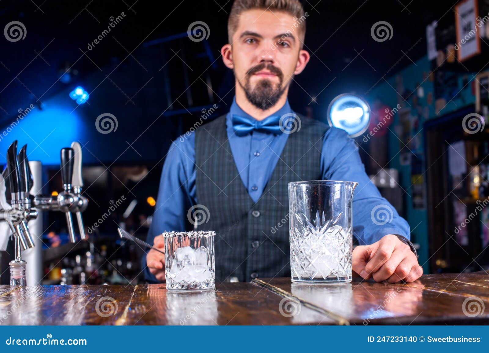 Bartender Creates a Cocktail at the Taproom Stock Photo Image of