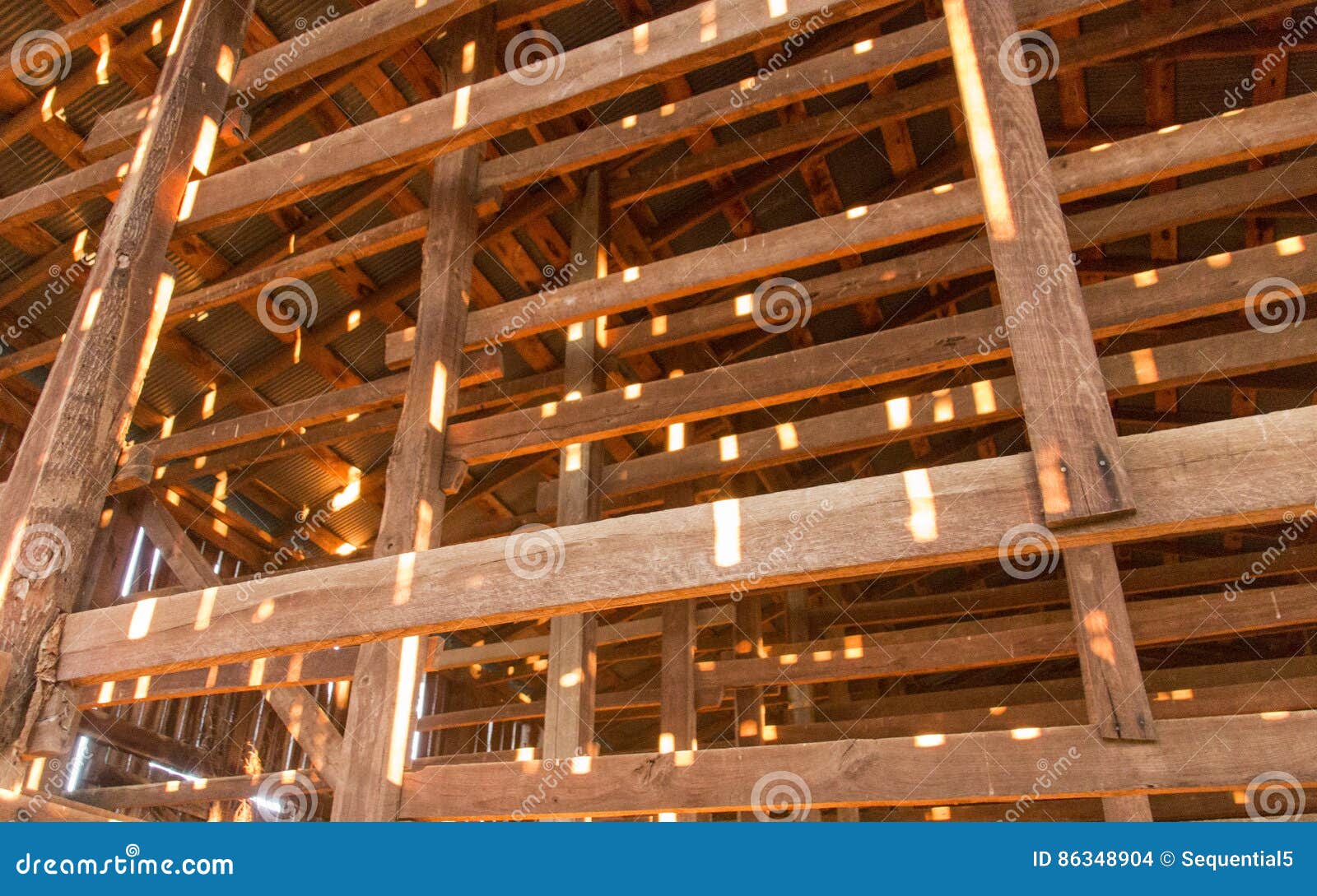 Barn Lights Stock Photo Image Of Interior Rafter Farm 86348904