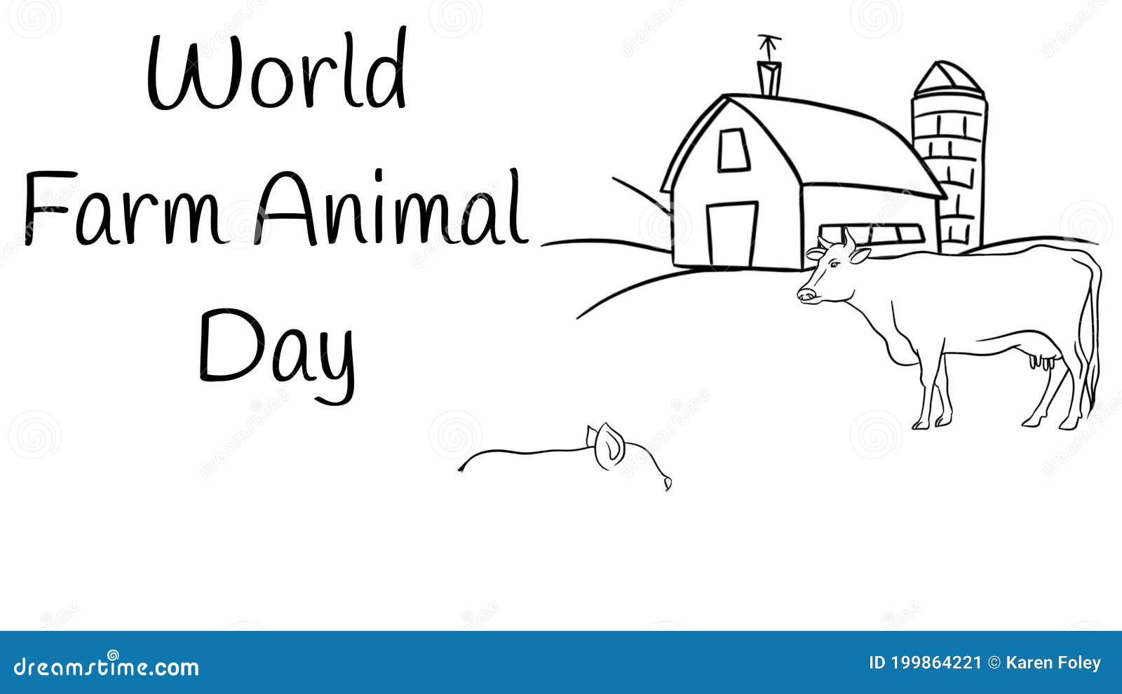 World Farm Animal Day Illustration Stock Video - Video of banner,  illustrated: 199864221