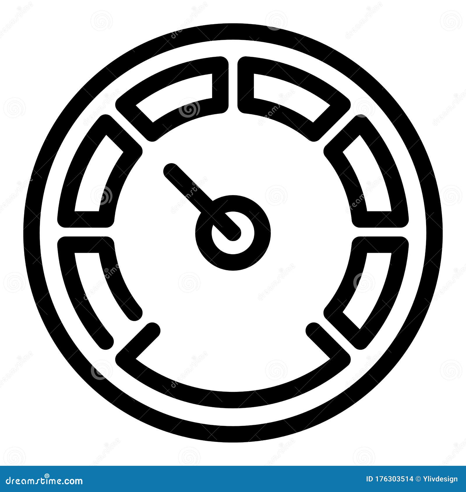 Digital barometer icon outline style Royalty Free Vector