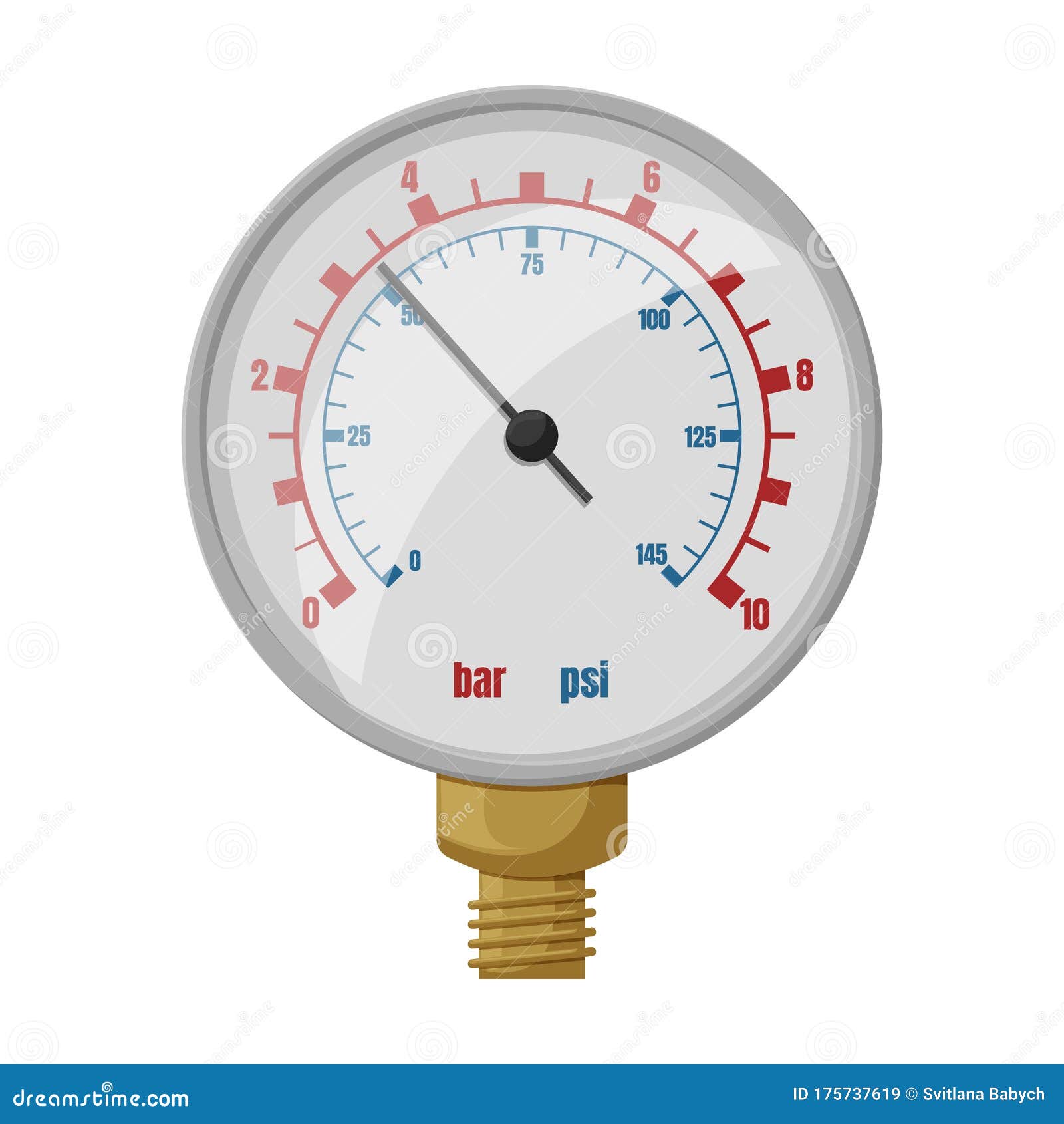 Barometer Vector Icon.Cartoon Vector Icon Isolated On White Background