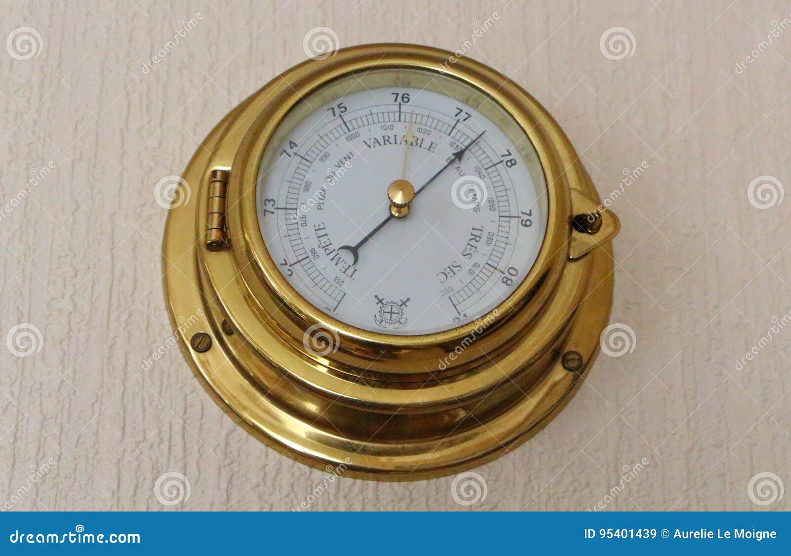 Barometer on a wall stock image. Image of wall, prediction 95401439