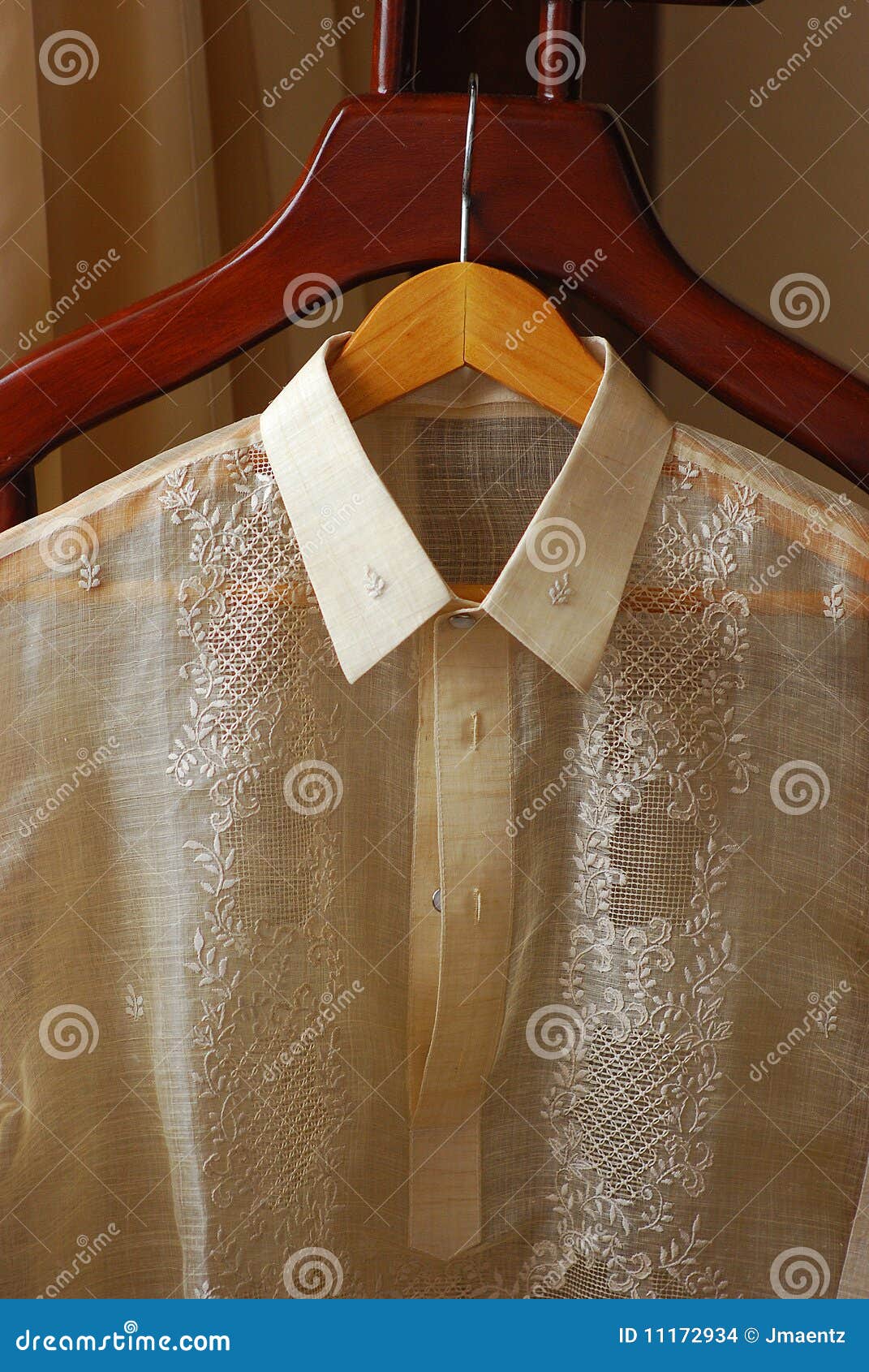Barong Tagalog On Hanger RoyaltyFree Stock Image