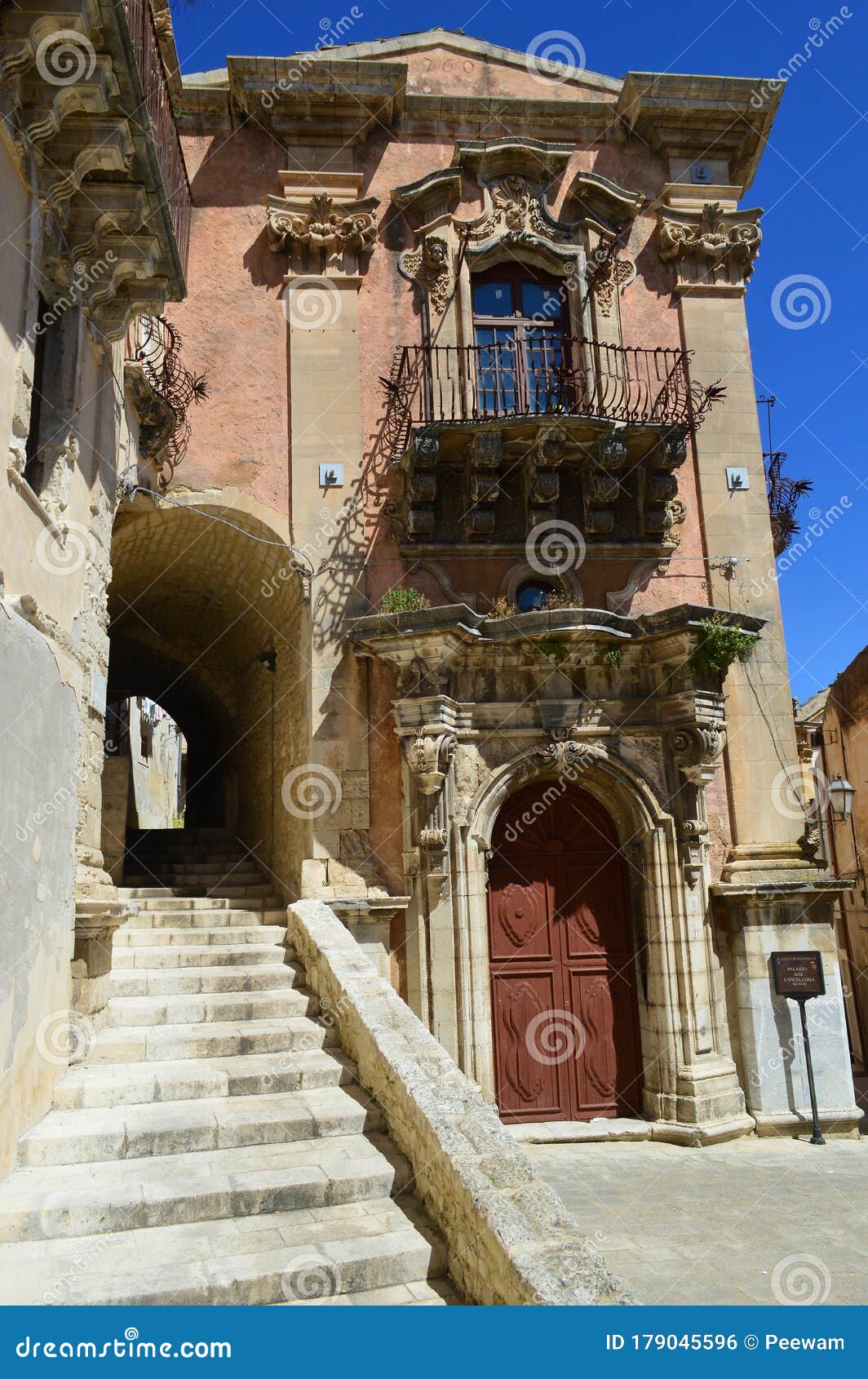 typical baroque architecture in ragusa sicily italy