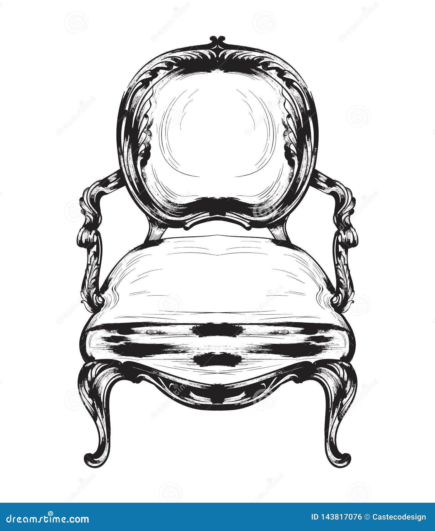 Premium Vector | Baroque chair with luxurious ornaments. french luxury rich  intricate structure. victorian royal style decors