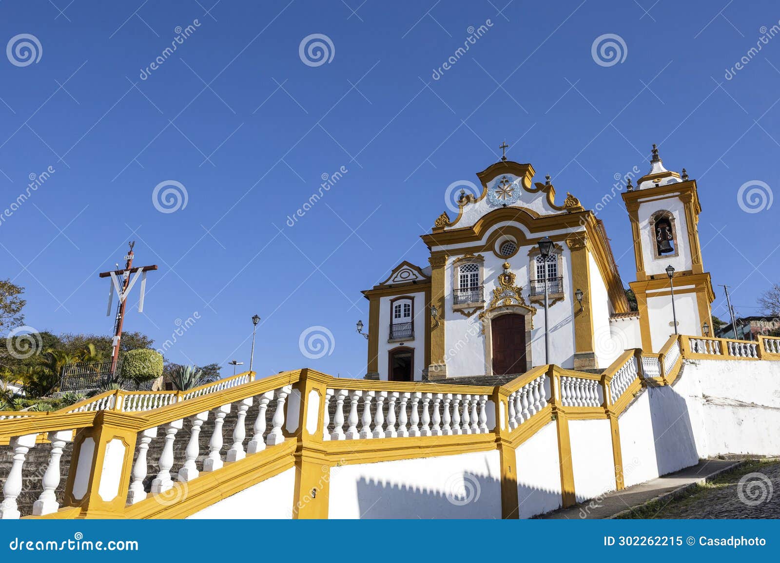 baroque church of nossa senhora das merces in the historic center of sao joao del rei