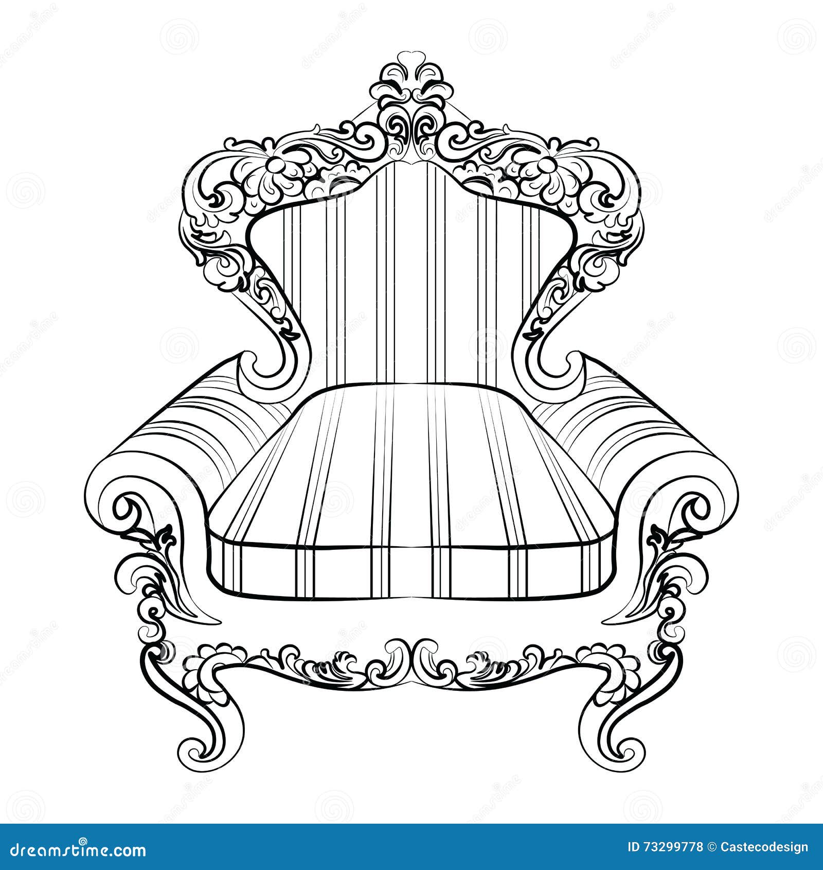 Baroque Furniture Armchairs Table Royal Style Stock Vector (Royalty Free)  1330224299 | Shutterstock