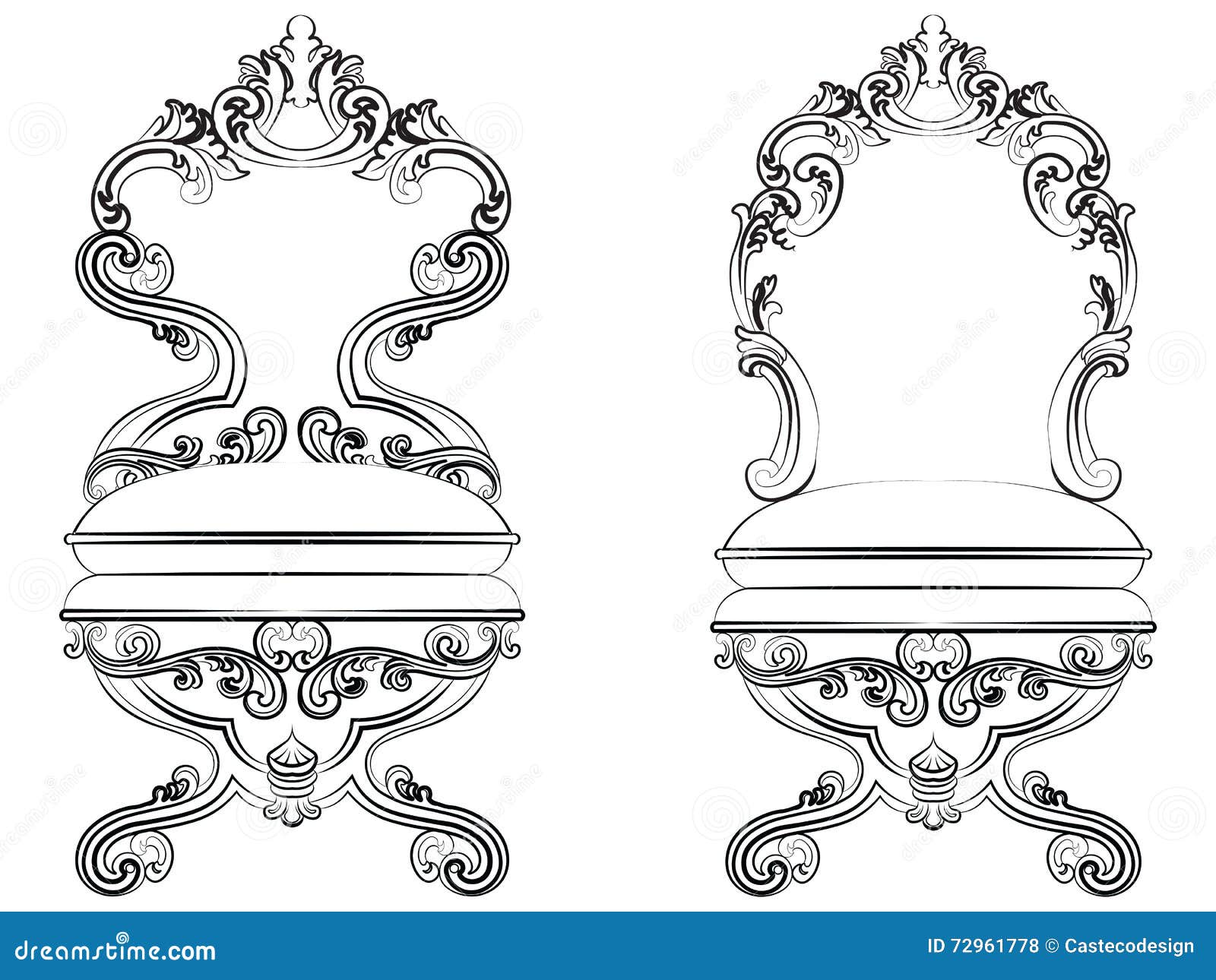 Vector Great Collection Of Furniture In The Baroque Style Stock  Illustration - Download Image Now - iStock