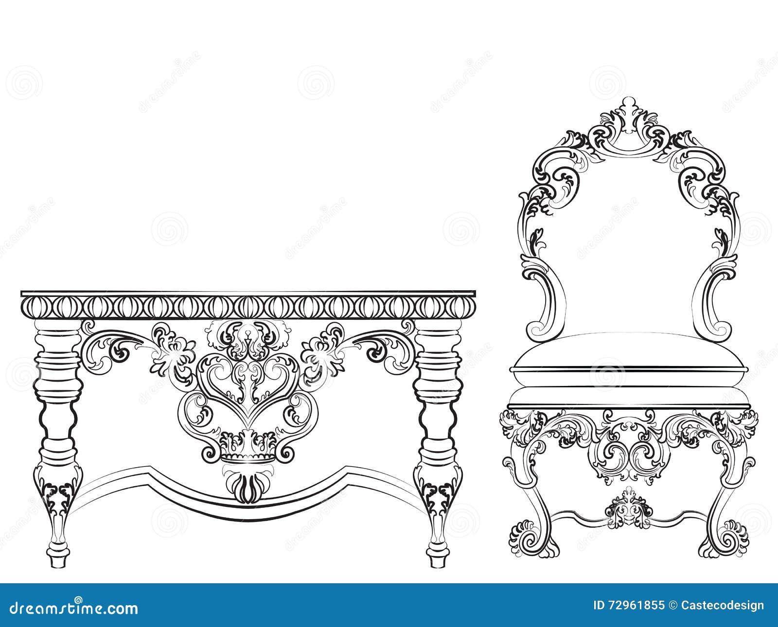 Baroque Furniture Vector Art PNG Images | Free Download On Pngtree