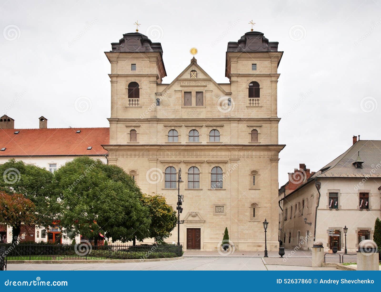 baroque jesuits church in kosice. slovakia