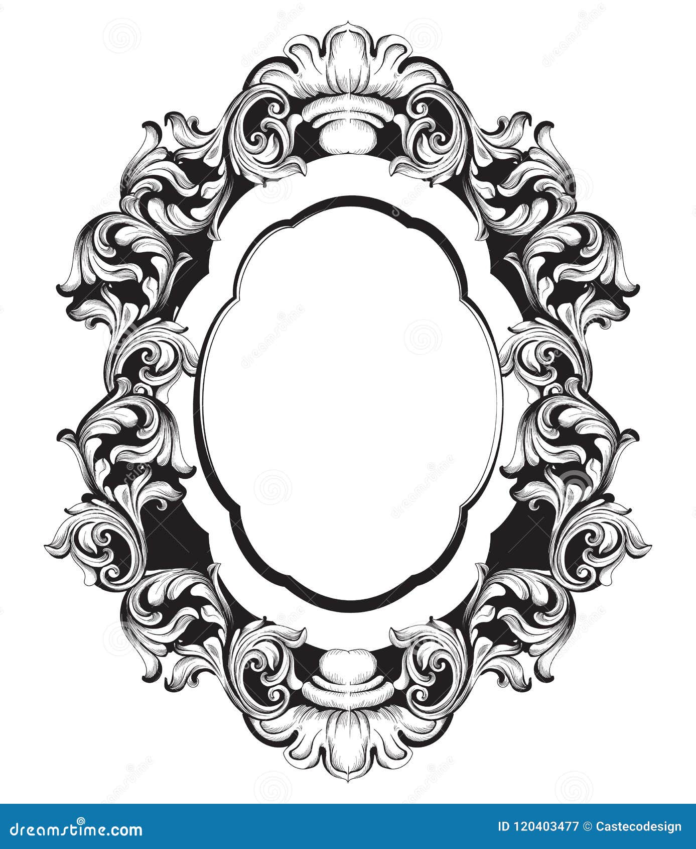 victorian mirror drawing