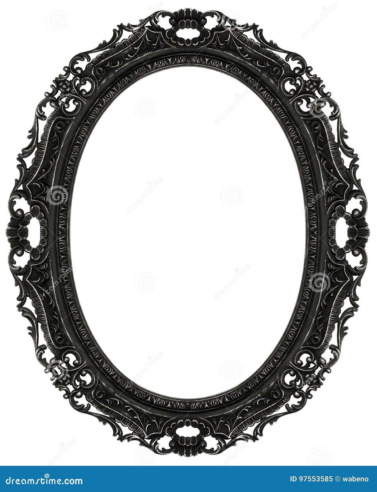 Baroque oval frame stock image. Image of gilded, border 97553585