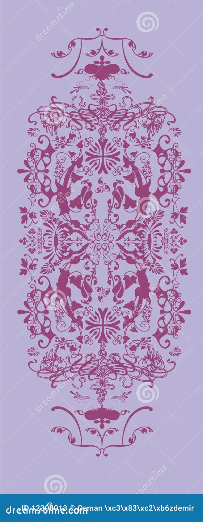 Baroque pink frame stock vector. Illustration of frame 12308013