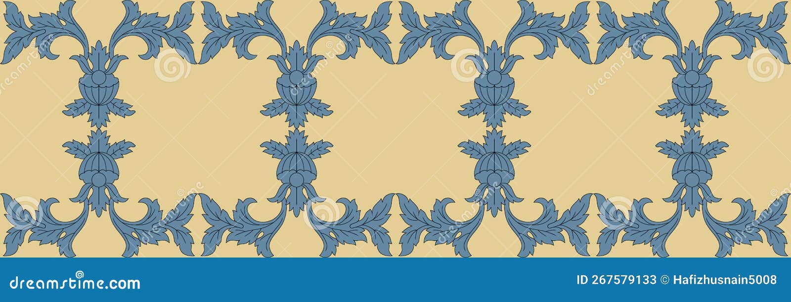 baroque style border ornamental floral flower leaves 