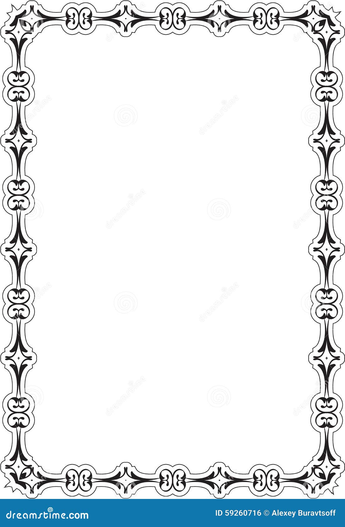 Baroque Vintage Scroll Perfect Art Frame Stock Vector Illustration of