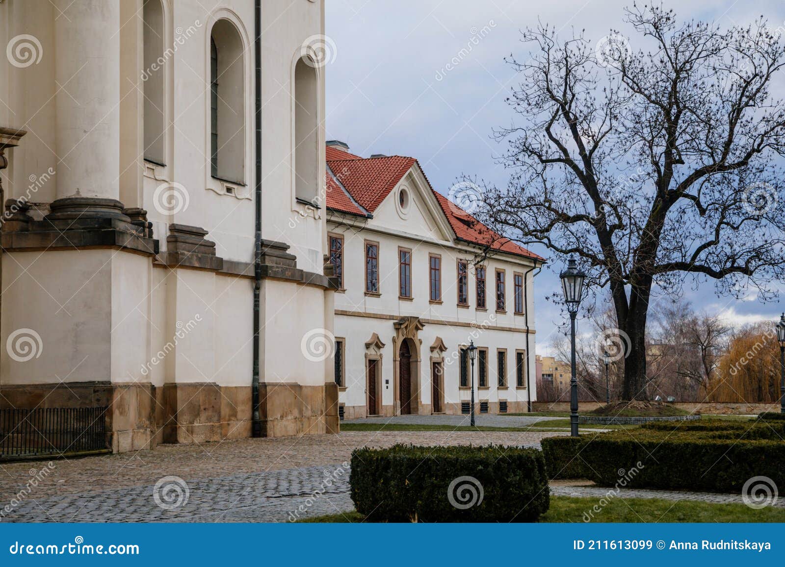 Baroque White Benedictine Monastery Brevnov with Church, Medieval ...