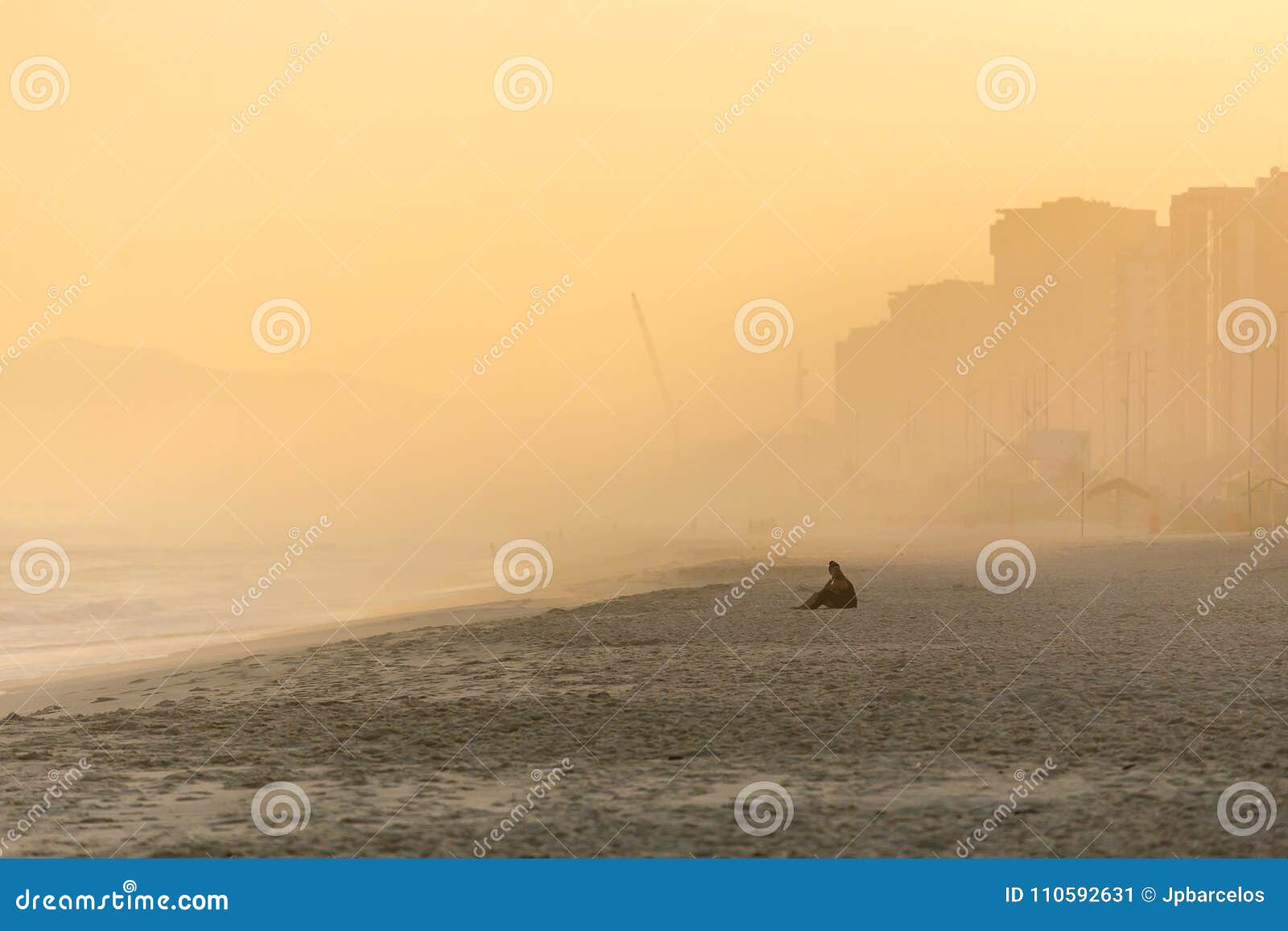 barra da tijuca beach on a beatiful afternoon