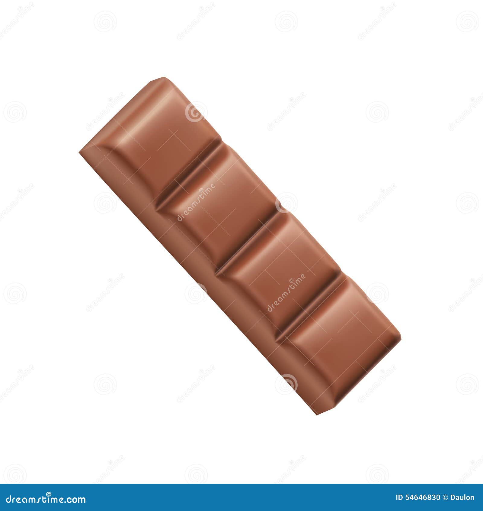 Barra De Chocolate Quatro Partes Do Vetor Ilustração do 