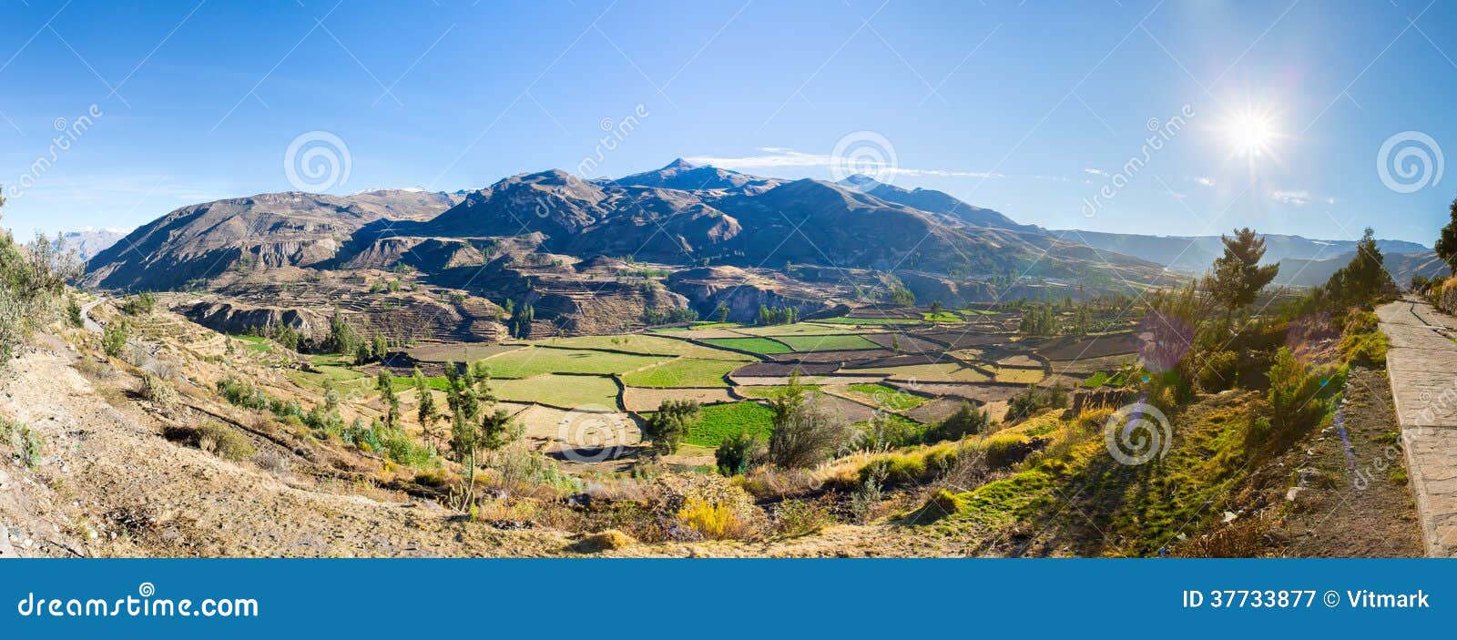 Barranco De Colca Perú Suramérica Incas Para Construir El