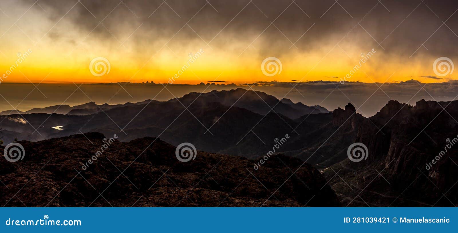 barranco de tejeda and barranco de la culata from la ventana del nublo or la agujereada. gran canaria island, spain