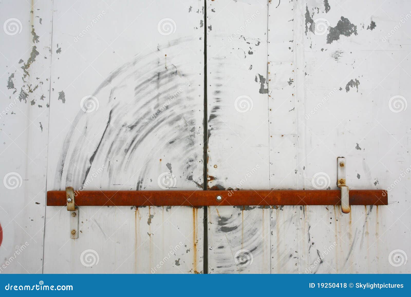 Barred door stock photo. Image of warehouse, dirty, dented 19250418