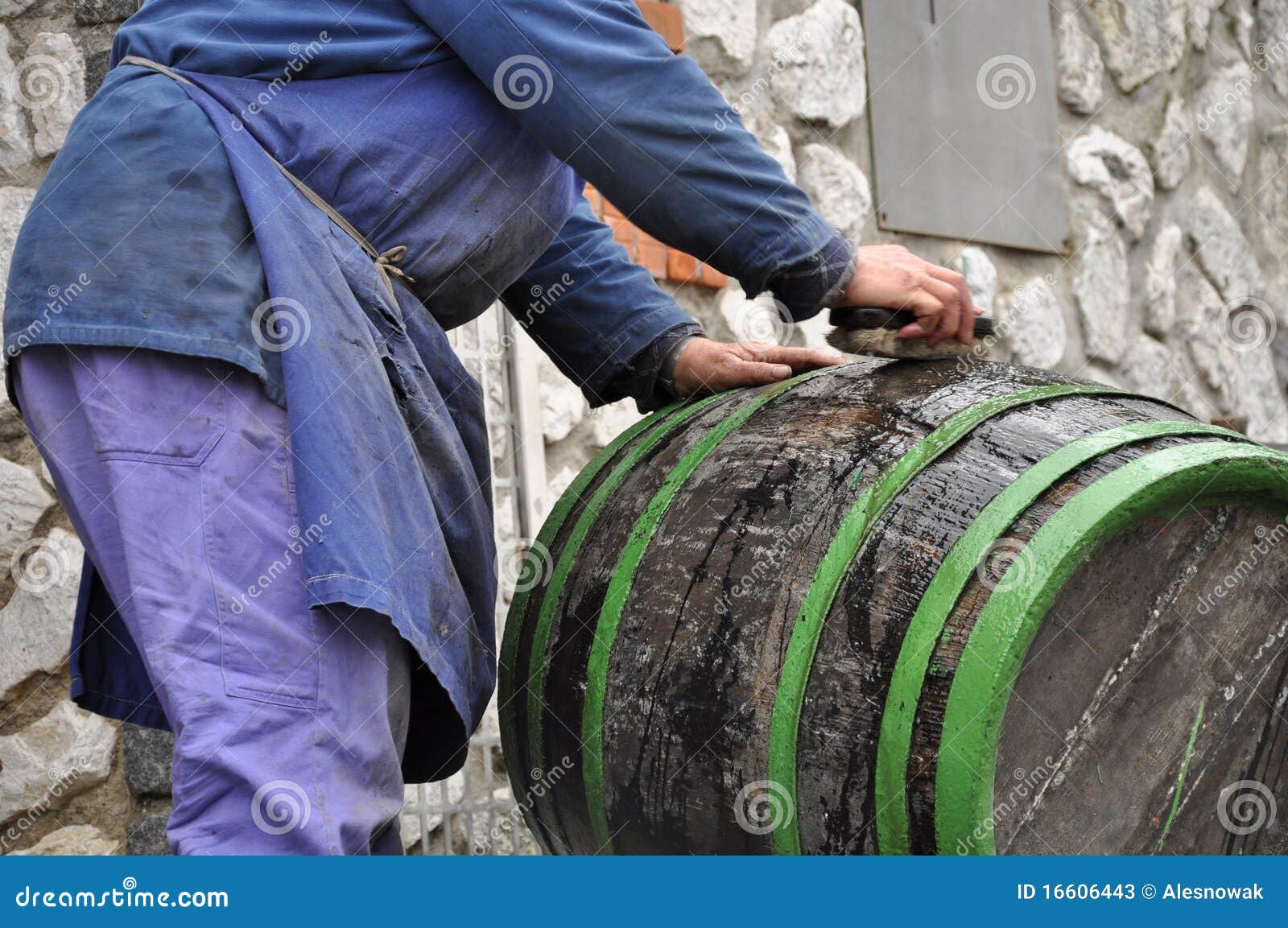 Barrel cleaning stock image. Image of barrels, real, traditional 16606443