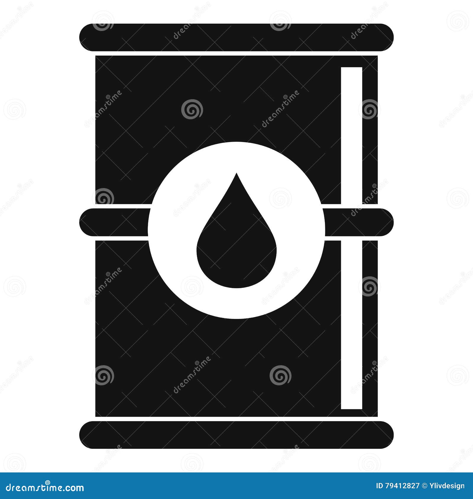 Barrel of Oil Icon, Simple Style Stock Vector Illustration of