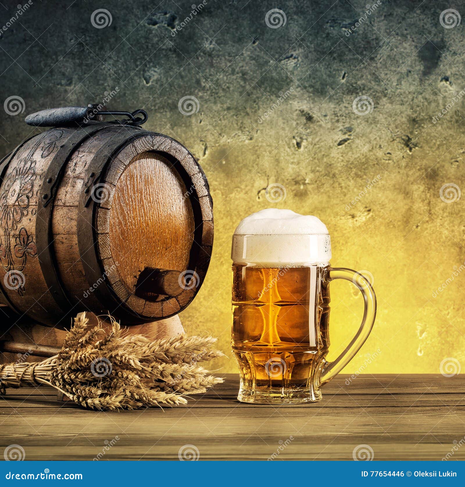 Barrel on Stand and Mug of Beer Stock Photo Image of obsolete, beer