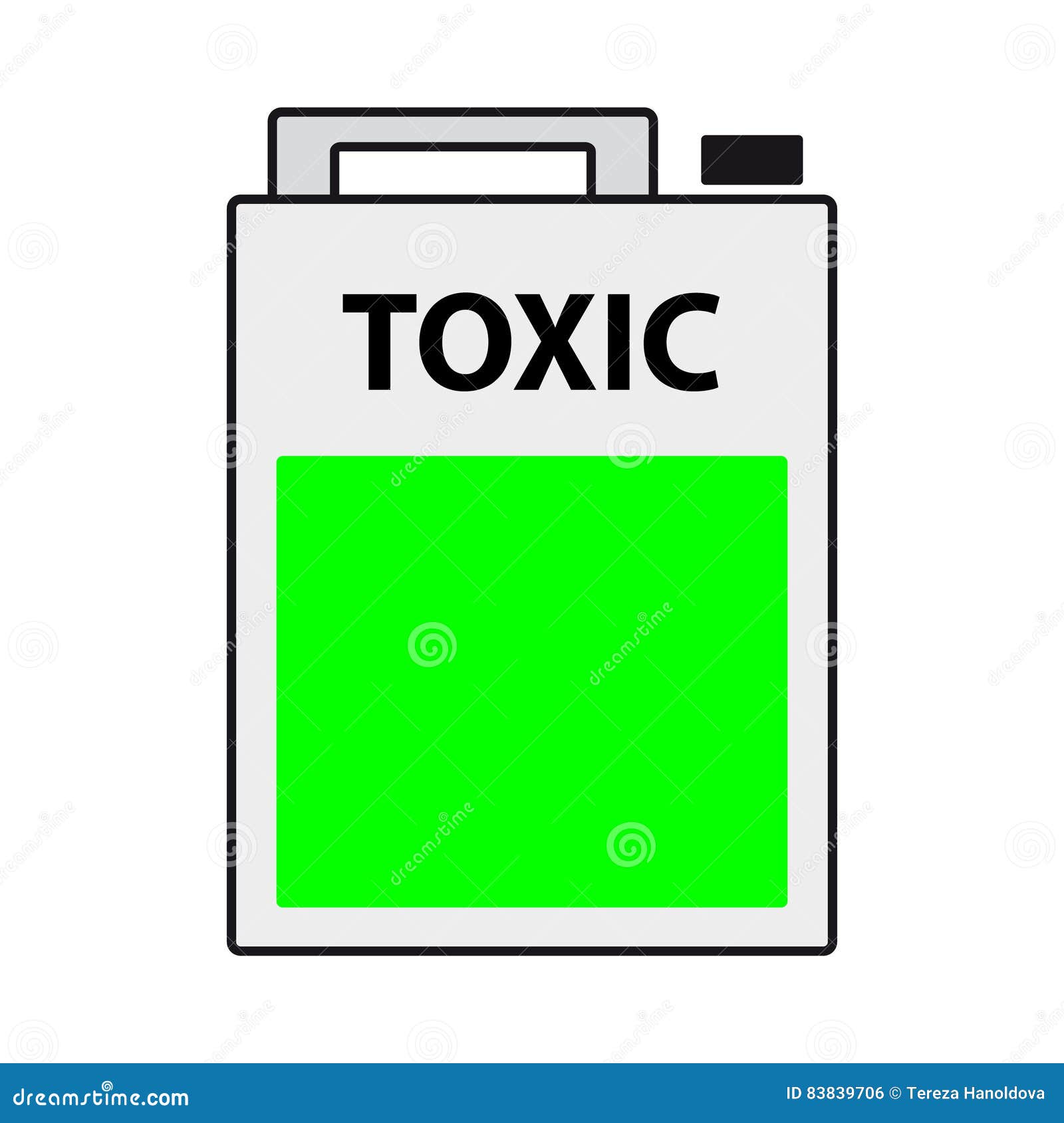 Barrel of Toxic Materials on White Background Stock Vector