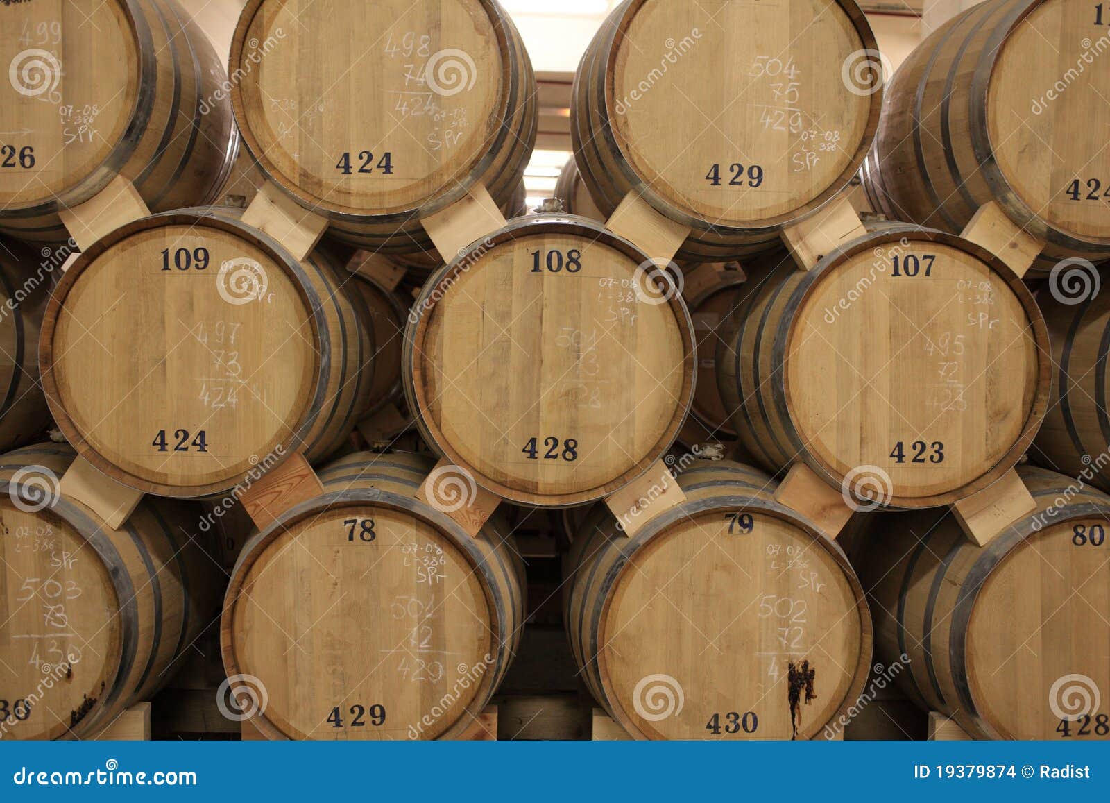 Barrels of brandy stock photo. Image of basement, cask 19379874