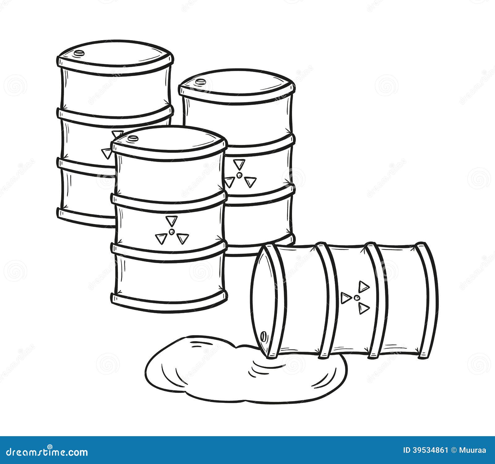 Barrels with Dangerous Fluid Stock Vector Illustration of material
