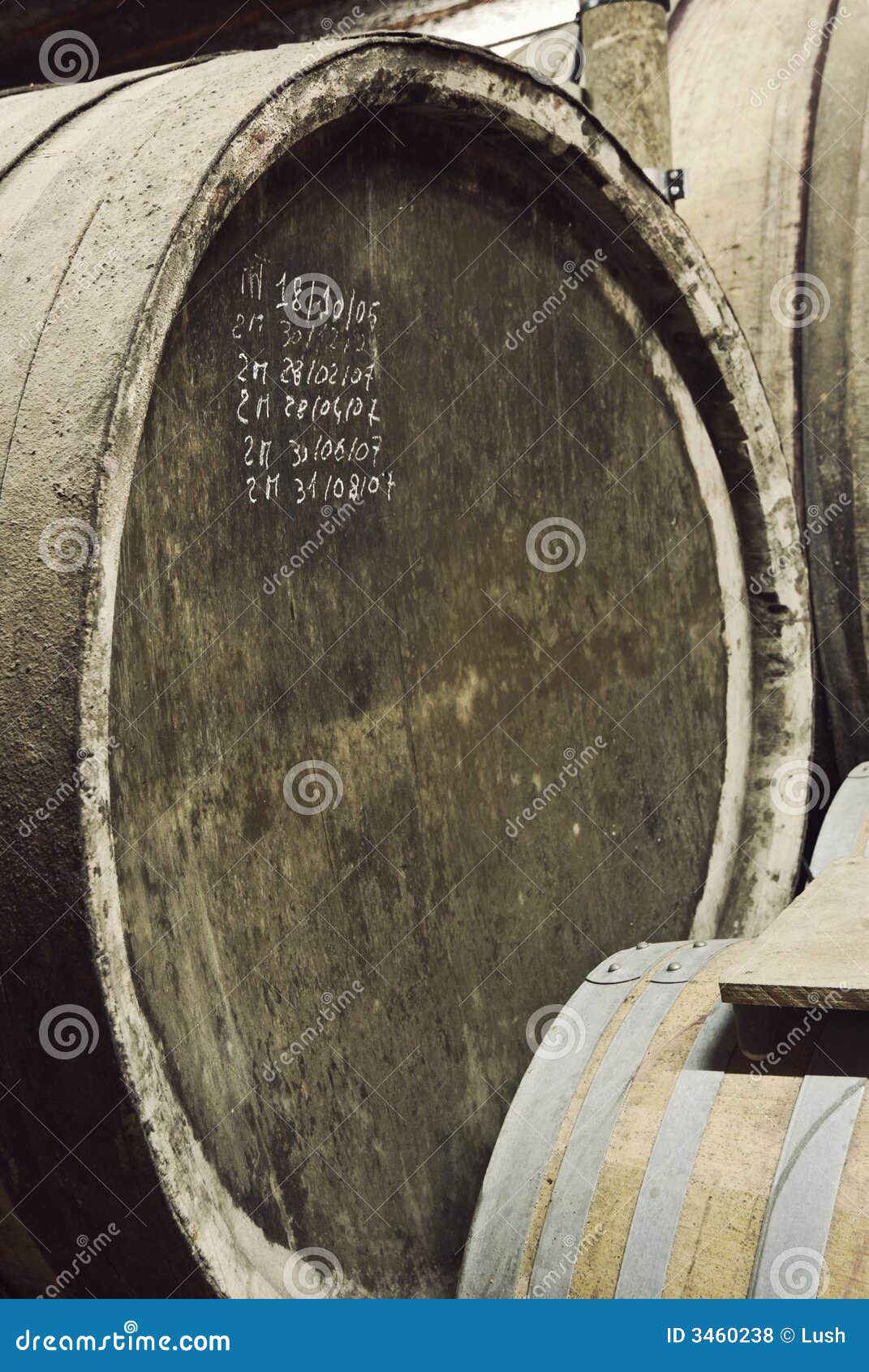 Barrels of wine stock photo. Image of side, collecting 3460238