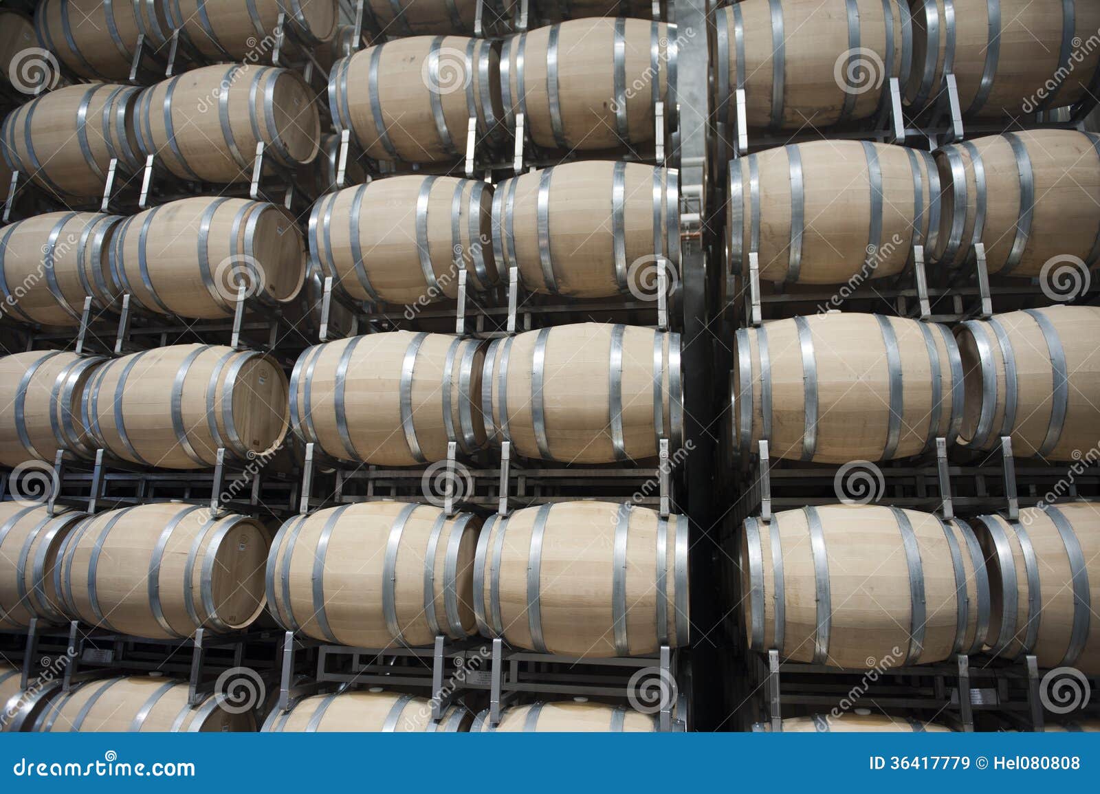 Barrels in Wine Cellar Silver Oak, Napa Valley, USA Stock Image Image